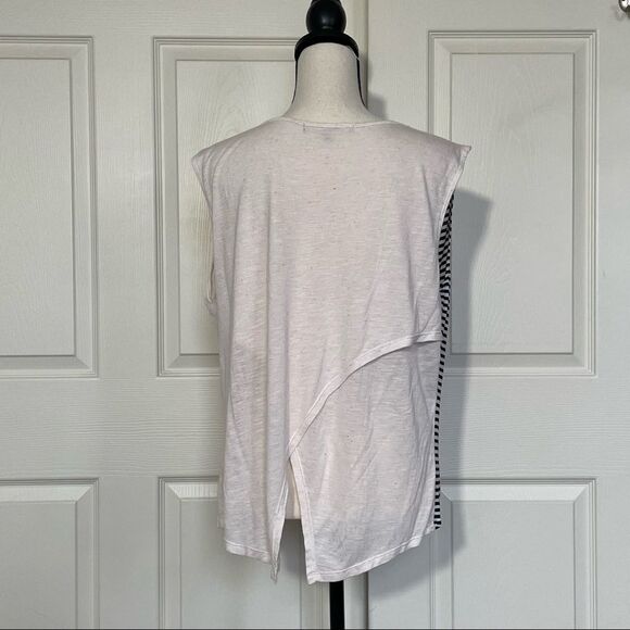 Rebecca Beeson Asymmetrical Sleeveless Scoop Neck Tee, size 2 - Picture 7 of 16